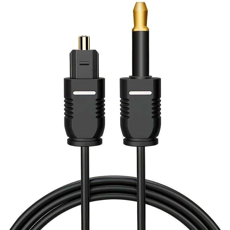 1pc 150cm Digital Optical Fiber Audio Cable 3.5mm SPDIF Square to Round Mini TV Speaker Amplifier