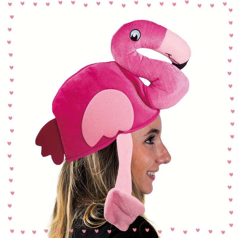 1pc Flamingo Party Hat Soft Cute Animal Costume Accessory for Carnival Birthday Bachelore