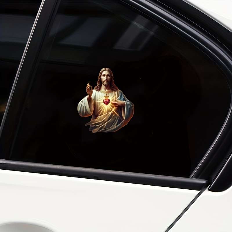 1pc   11.99cmx11.0cm Jesus Christian Themed Stickers