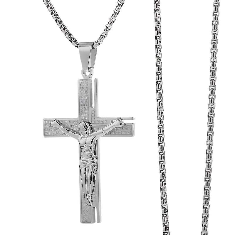 1 Piece Silvery Jesus Theme Pendant