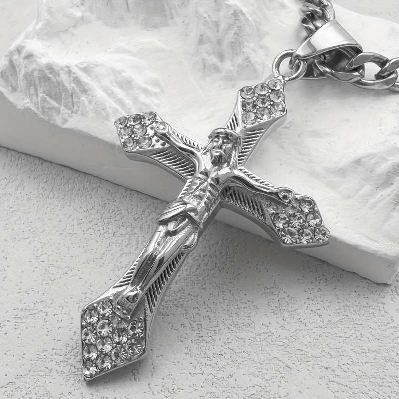 1 Piece Golden Jesus Theme Pendant
