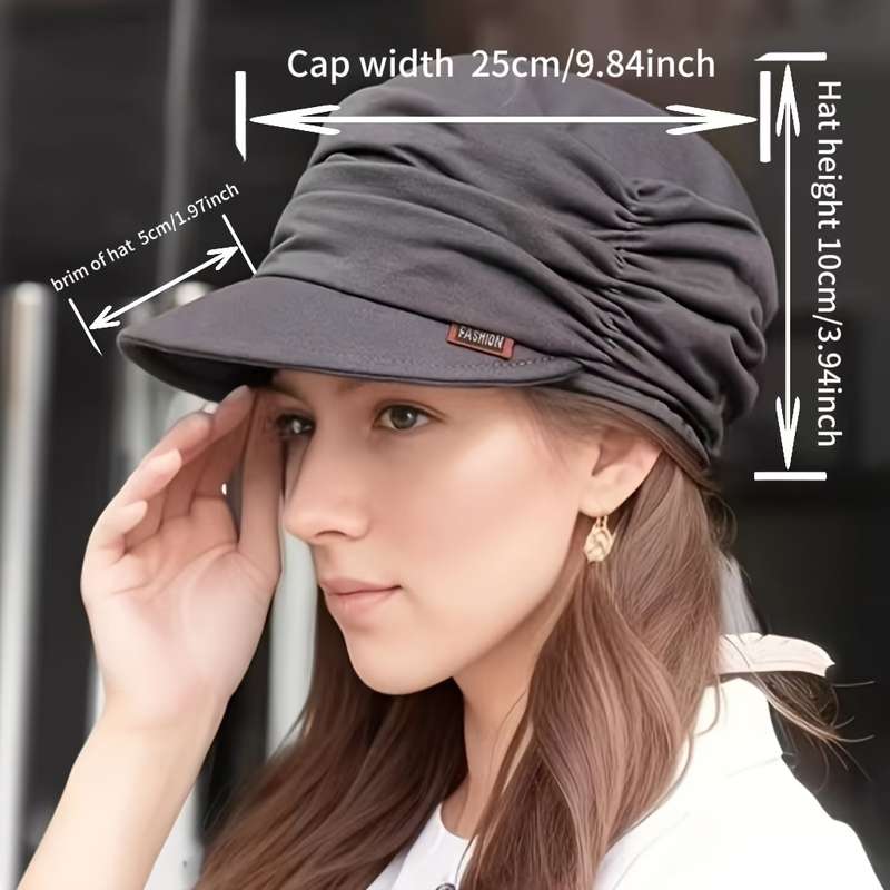 1pc New Spring Autumn Winter Casual Hat Versatile Mom Hat Retro Temperament Fashion Soft Brim Hat