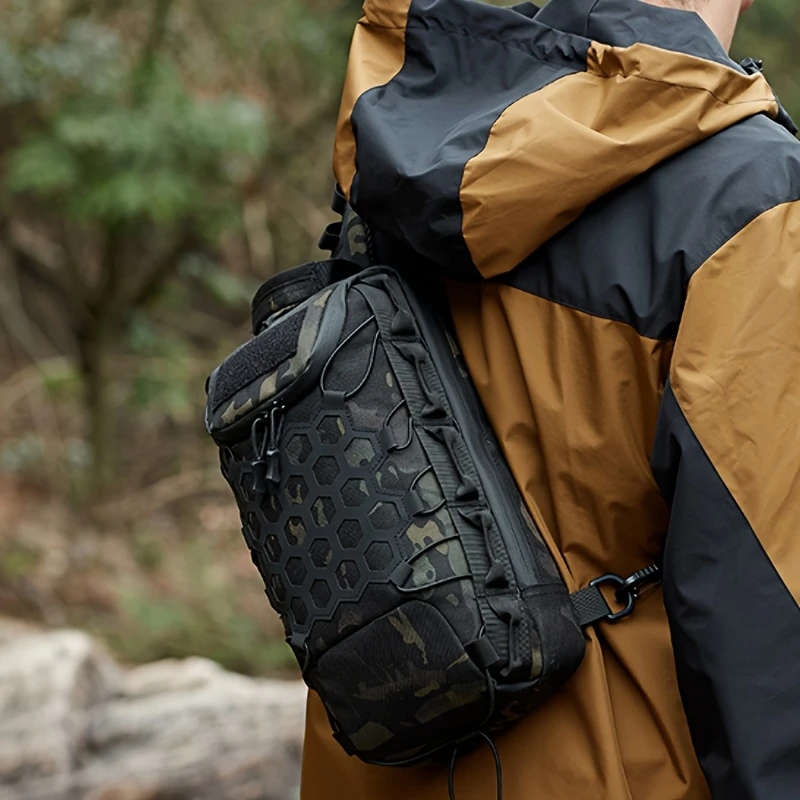 Chest bag camouflage outdoor single shoulder crossbody bag tactical cycling backpack mountaineering