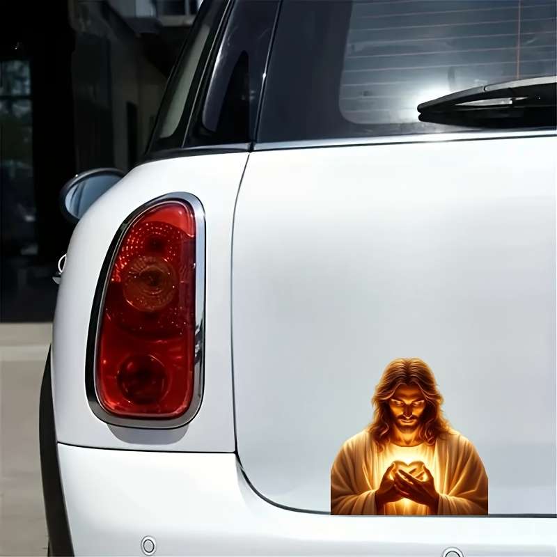 1pc 13.97cmx13.97cm Jesus Christian Themed Stickers