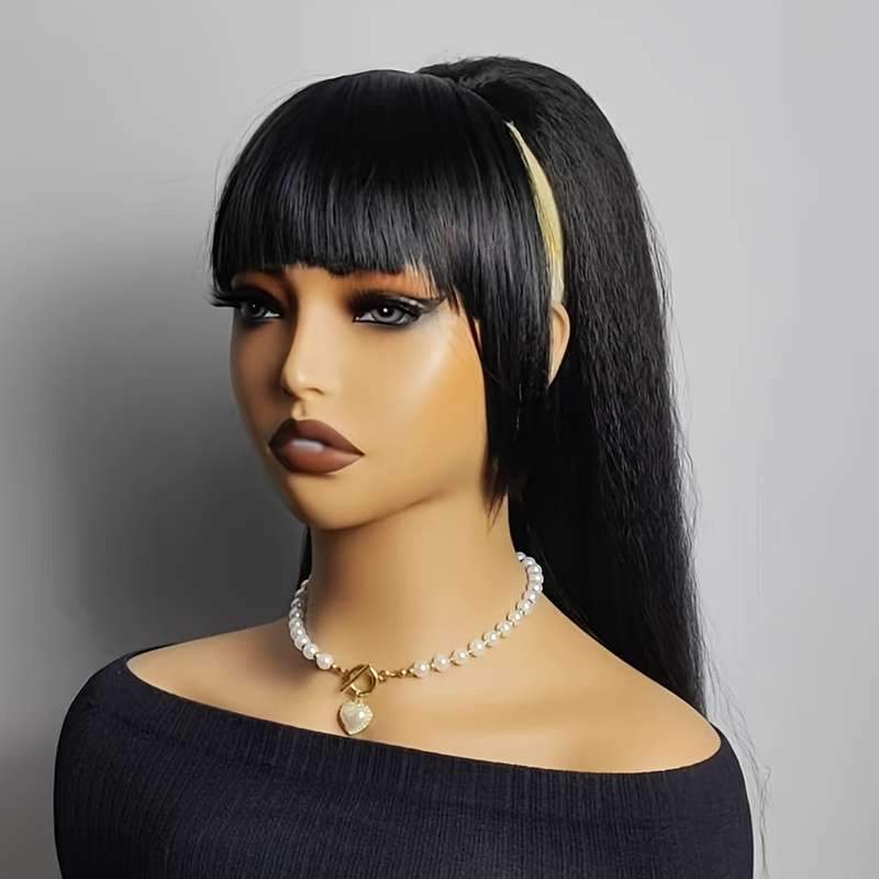 1Pc Black 60.96cm Fashion Design Wig