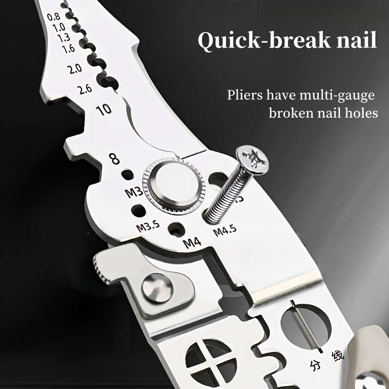 1Pc Stainless Steel Wire Cutter Stripper Repair Tools