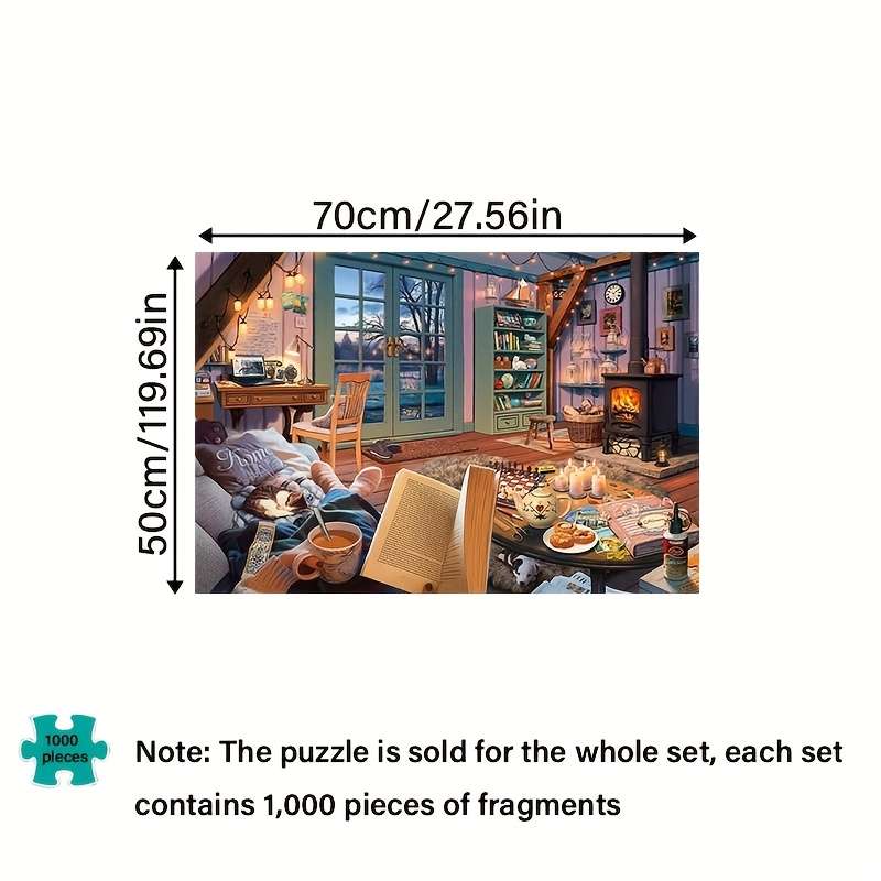 1000 Piece Paper Jigsaw Puzzle For Adults 70x50cm 27.56x19.69in Thick Durab