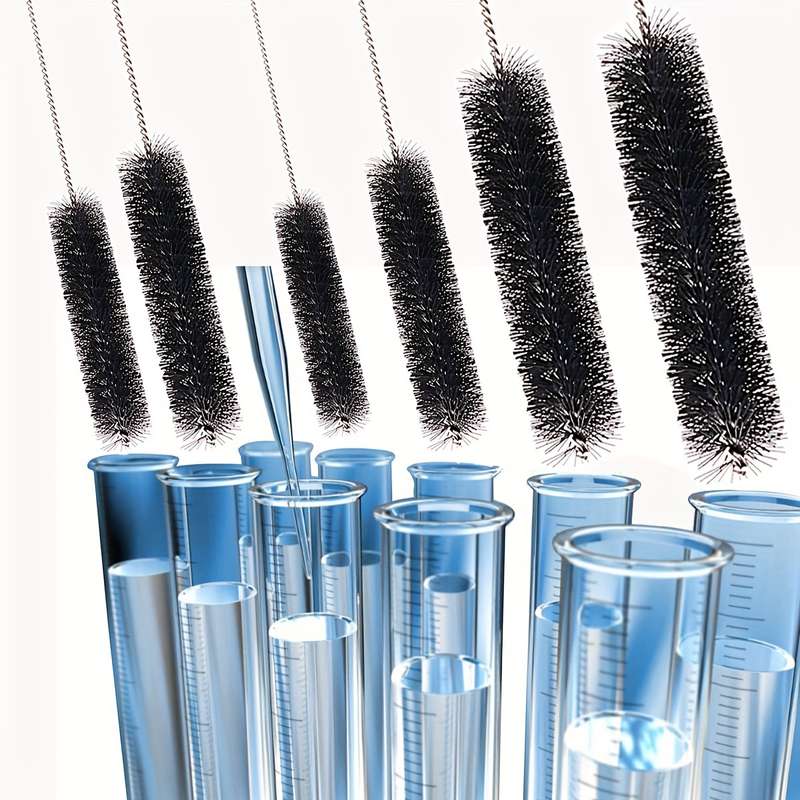 10-Piece Multi-Size Stainless Steel Brush Set for Narrow Space Cleaning Reusable Tube Brushes