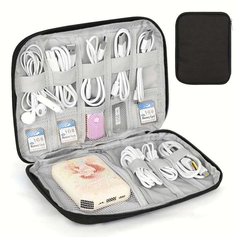 Portable Travel Charger Organizer Bag