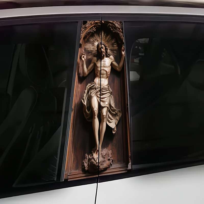 Luxury 2PCS Set  Left And Righ Jesus Christian Themed Stickers