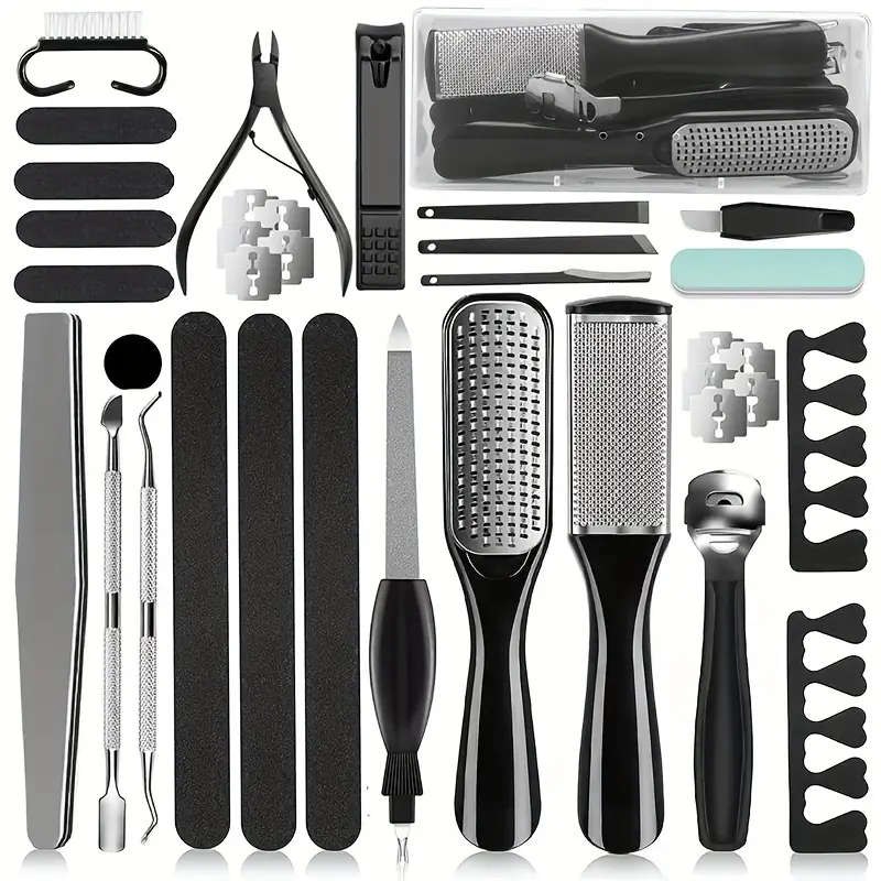 36in1 Stainless Steel Professional Foot Care Set Pedicure Kit Stainless Steel Foot File Set Includin