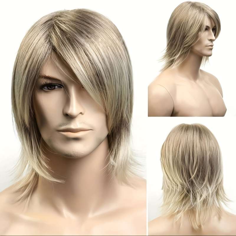 1Pc Golden 25.4cm Fashion Design Wig