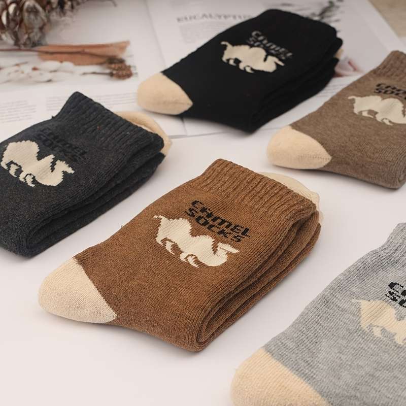 5 Pairs Multicolor One Size High Elastic Socks