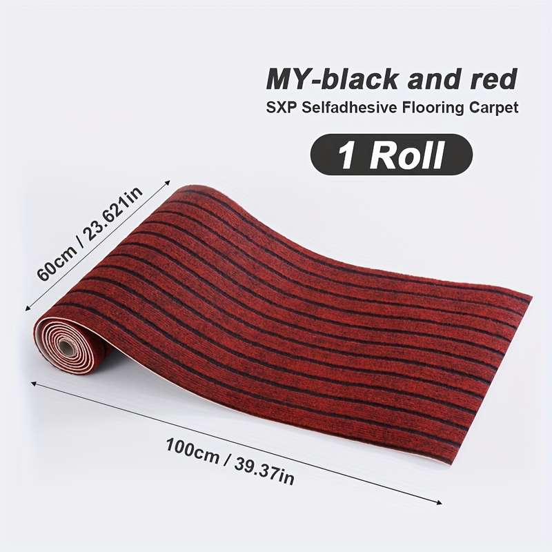 1Pc Black Red 60x100cm Floor Mat