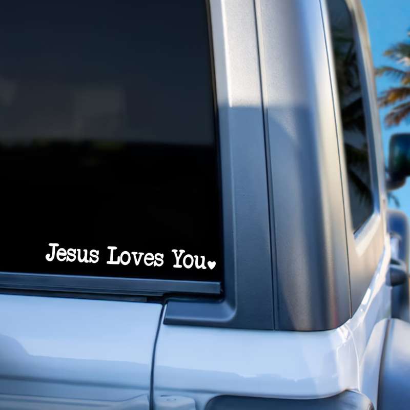 1pc Black   Jesus Christian Themed Stickers