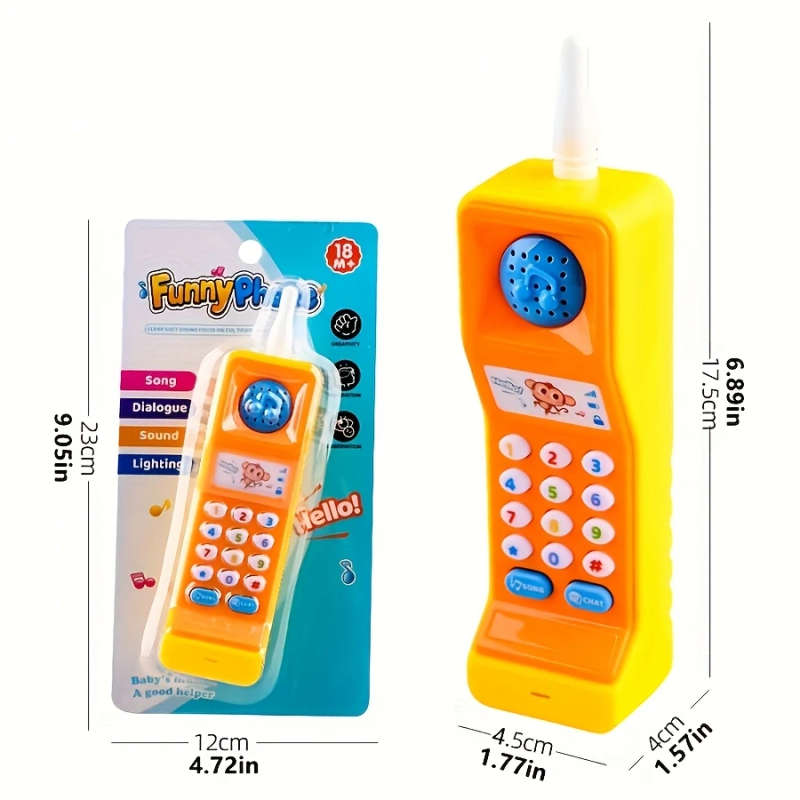 1pc of Musical Phone Toy a Portable Learning Music Player Fun Simulation Mobile Music Story Toy Chri