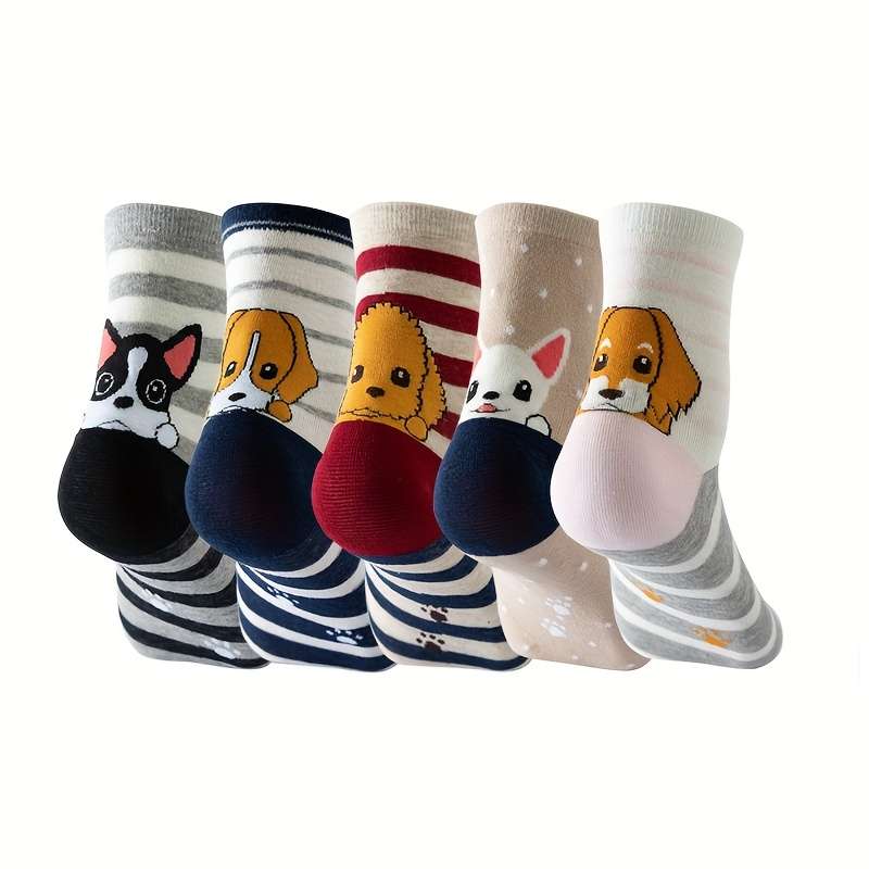 5 Pairs Multicolor One Size High Elastic Socks
