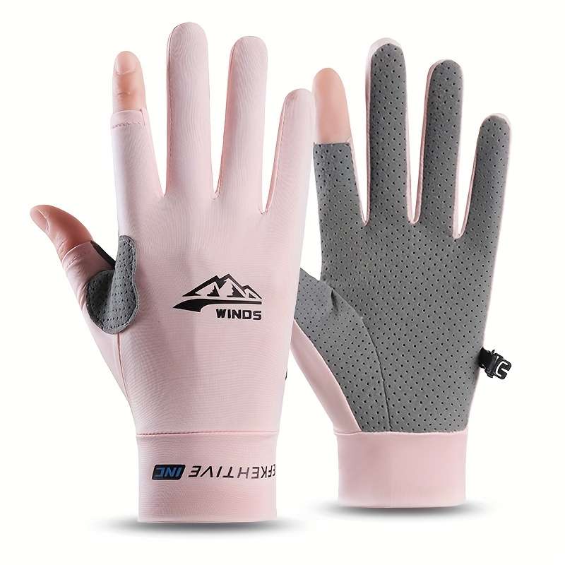 1 Pair Black L Summer Gloves