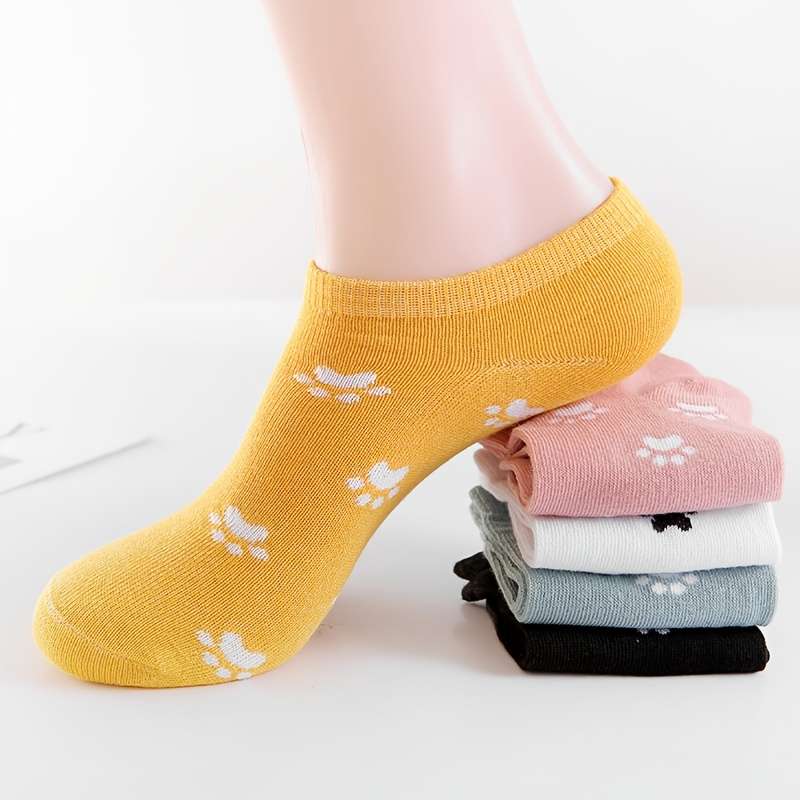 5 Pairs Multicolor Asian One Size High Elastic Socks