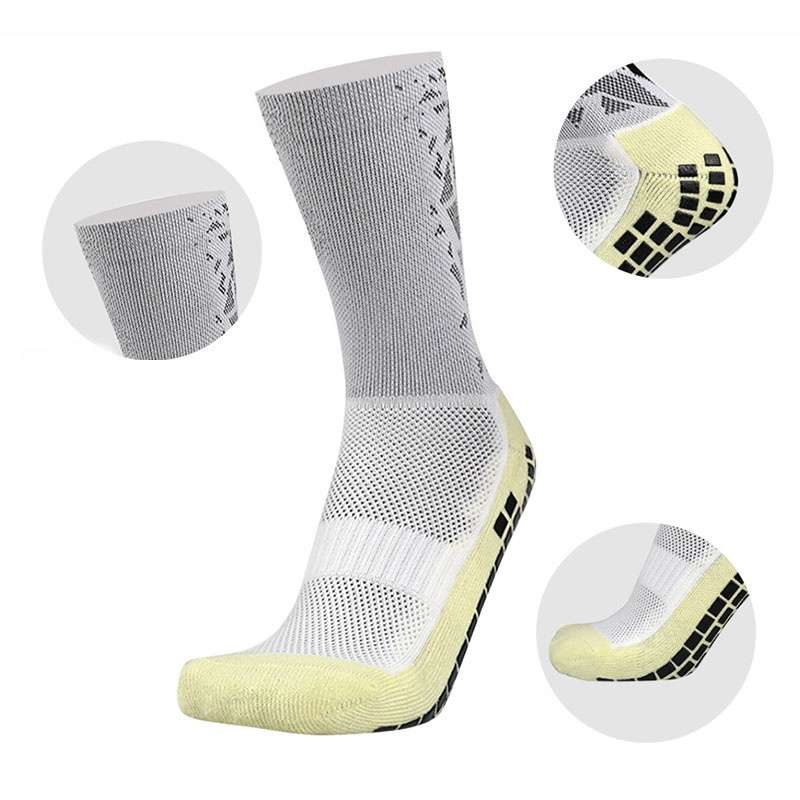 4 Pairs White Blue One Size High Elastic Socks