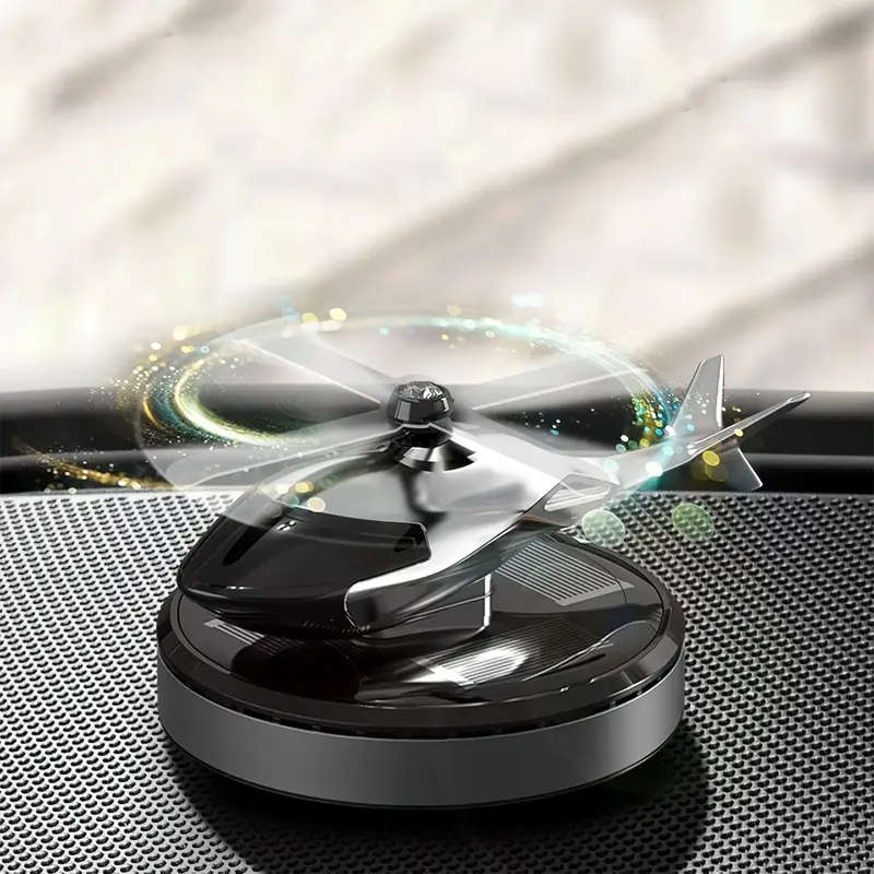 Solar-Powered Airplane Car Freshener Odor Eliminator Decorative Dashboard Accessory