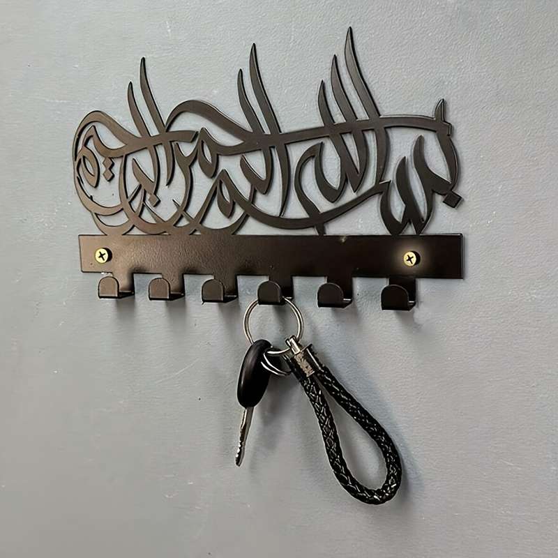 1pc Fashion Metal Decorative Hook 6pcs Powder Coated Wall Mount Easy Install for Indoor Decorat