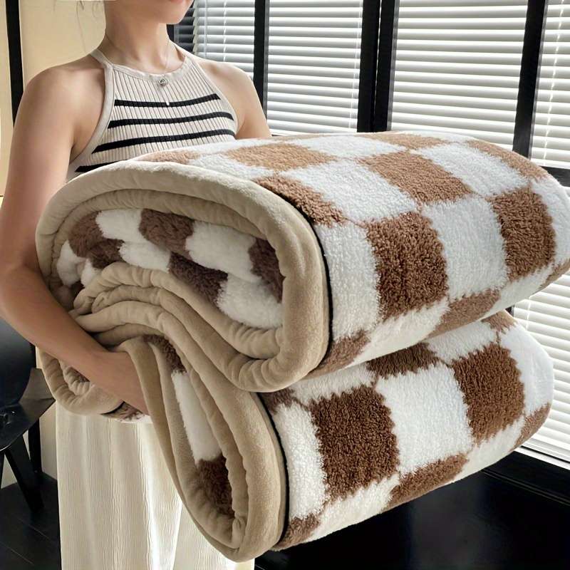 1ps Blanket Color Gray Grid size 150.11cmx200.15cm