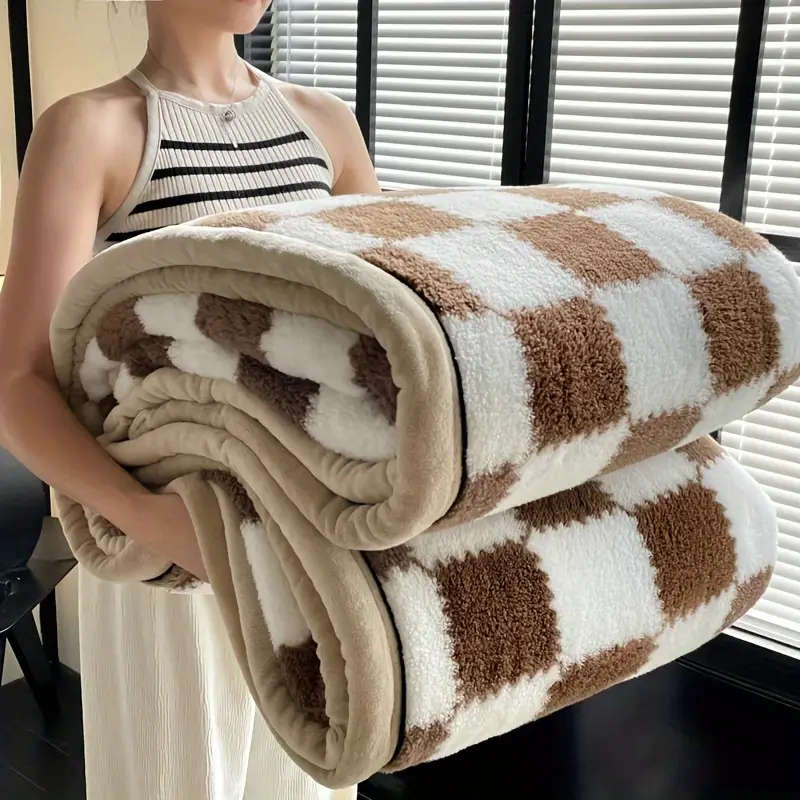1 Soft Plaid Blanket 120cm×200cm