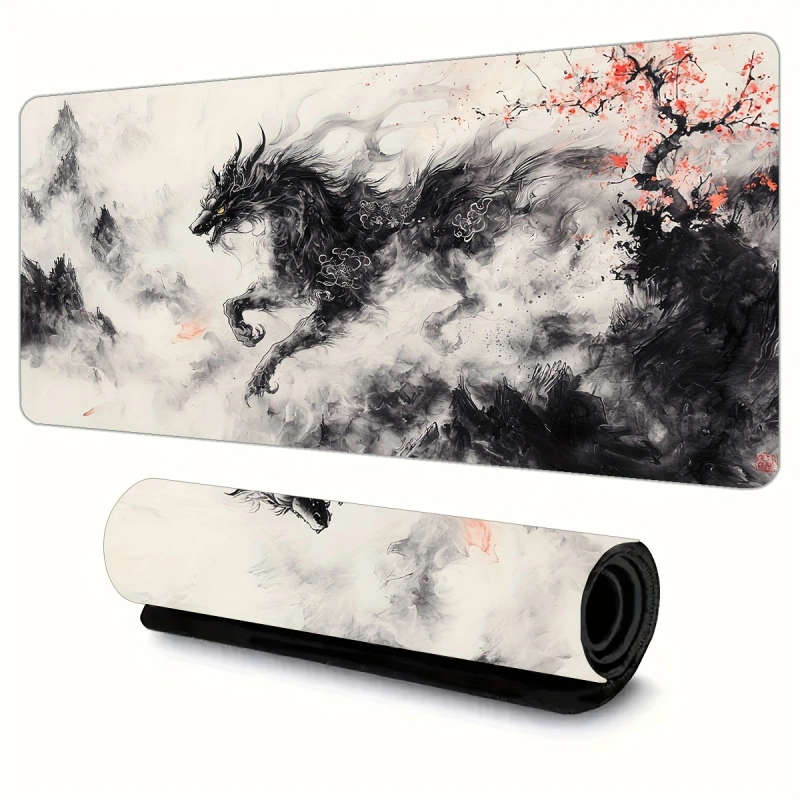 1pc 30x80cm Watercolor Fantasy Mythical Creature Mouse Pad Mysterious and Durable Office Desk Access