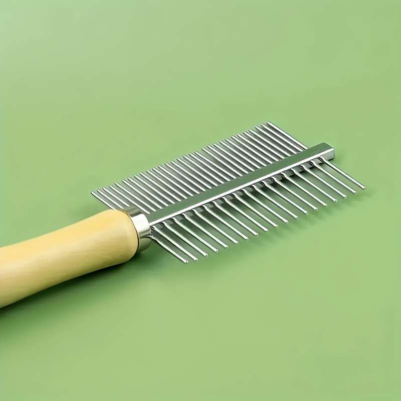 1pc Wood Color Pet Comb