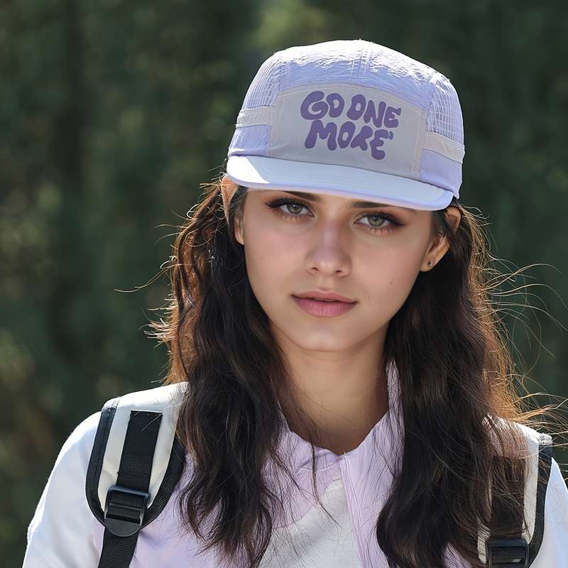 1pc Breathable Mesh Baseball Cap Quick-Dry Sun-Protective with Adjustable Strap GOD ONE MA