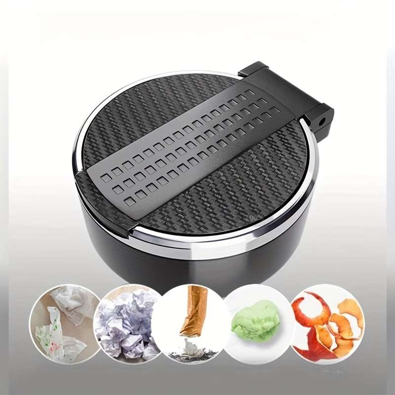 1pc Fit Car Ashtray with Lid Sleek Odor-Resistant ABS Cigarette Holder Cup Holder Compact Des