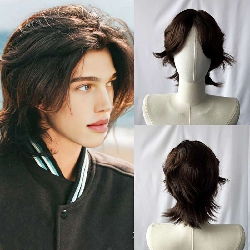 1Pc Light Brown 30.48cm Fashion Design Wig