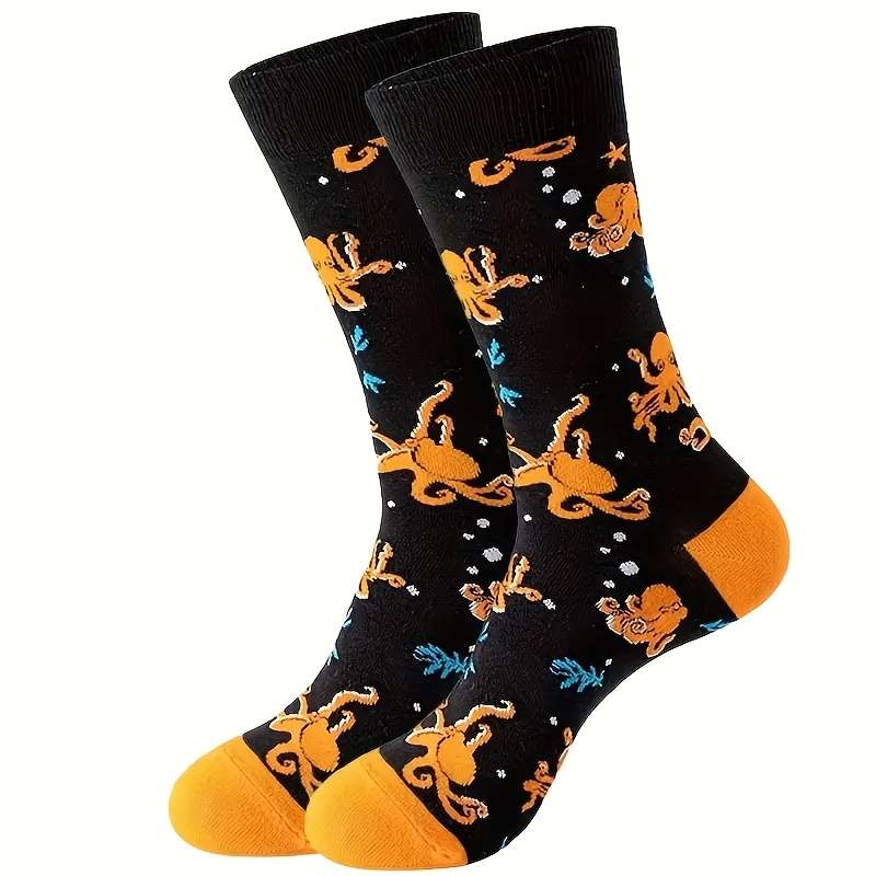 1 Pair Of Mixed Colors One Size Socks
