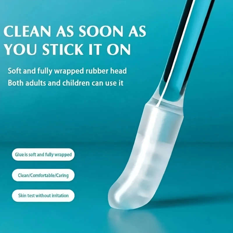 24pcs/box small/large disposable sticky ear swab, sticky ear cleaner, soft silicone earwax removal t