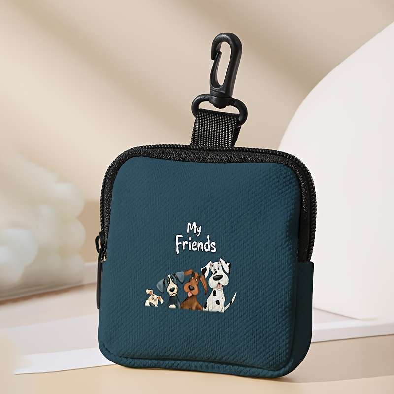 1pc Dog Print Pattern Large Capacity Coin Wallet Digital Printing Coin Wallet Storage Bag Multifun