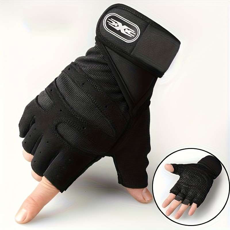 1 Pair Black Size XL Outdoor Sports Gloves