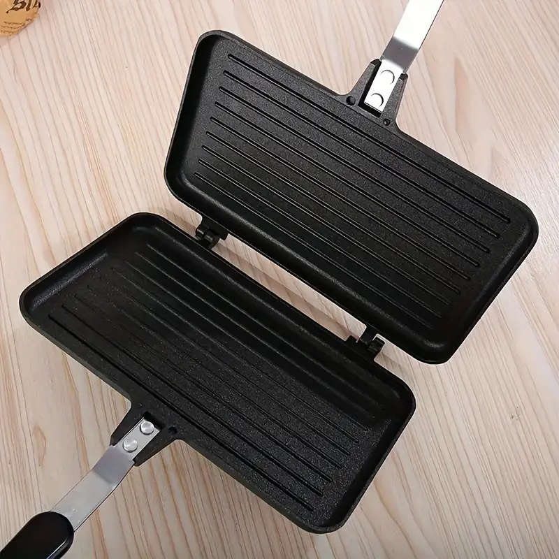 Non-Stick Aluminum Alloy Double-Sided Frying Pan With Handle