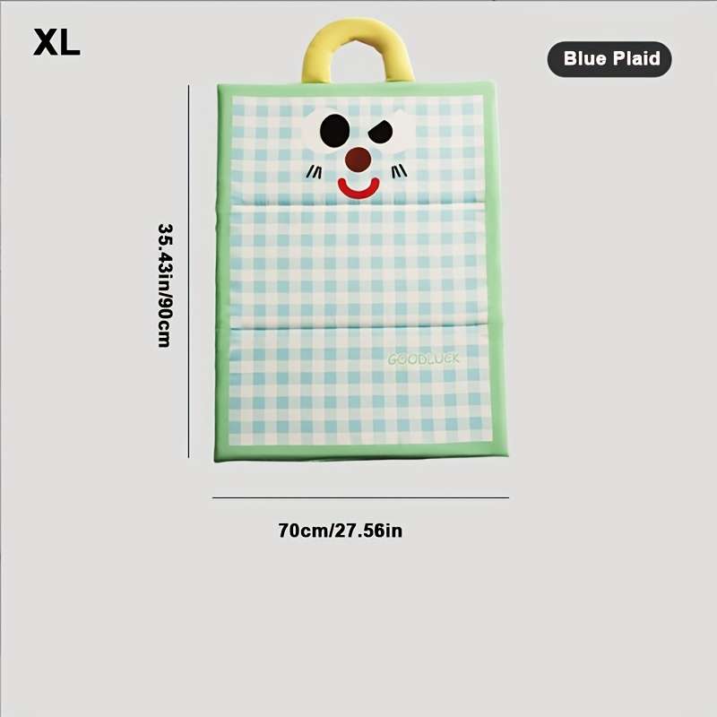 1piece Blue Plaid Cooling Pad