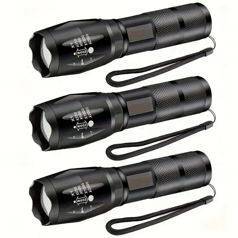 3pcs LED Aluminum Handheld Flashlights