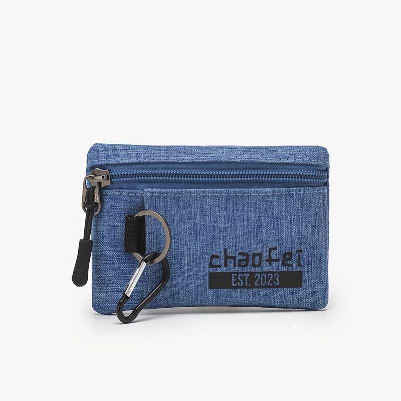 1pc Oxford Fabric Coin Purse Portable Key Card Holder Fashionable Mixed Colors