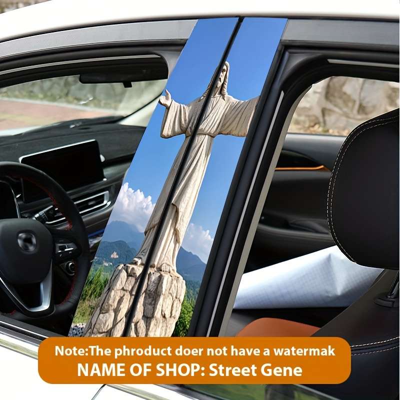 Luxury 2PCS Set   Left And Righ Jesus Christian Themed Stickers