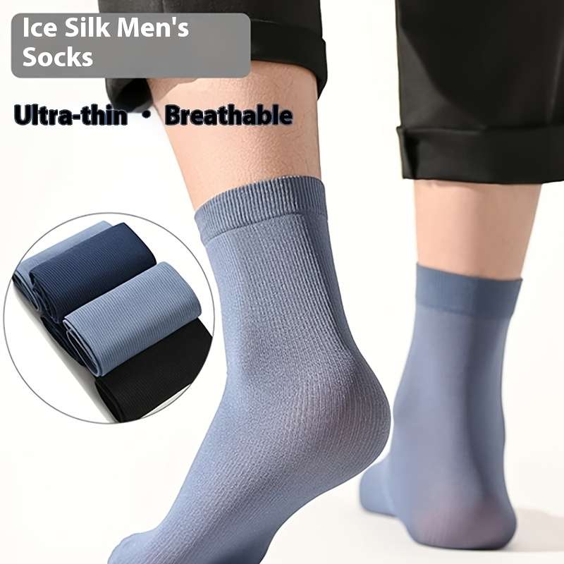 10 Pairs Gray One Size High Elastic Socks
