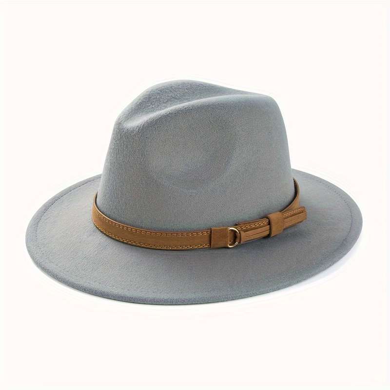 1pc Fashion Retro Top Hat Simple Wide Brim Jazz Hat