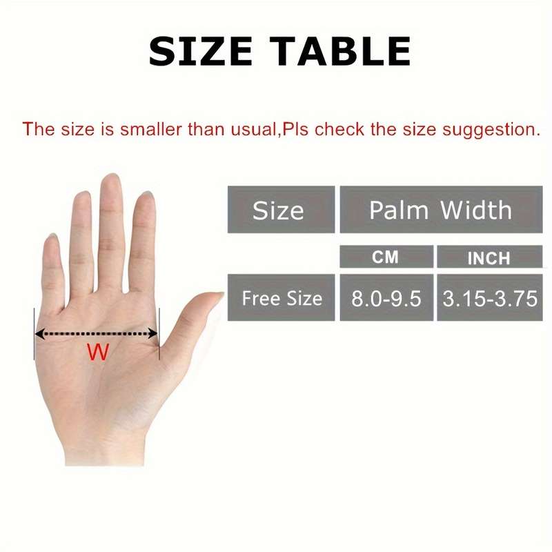 1 Pair Black Darkgray One Size Summer Full Finger Gloves