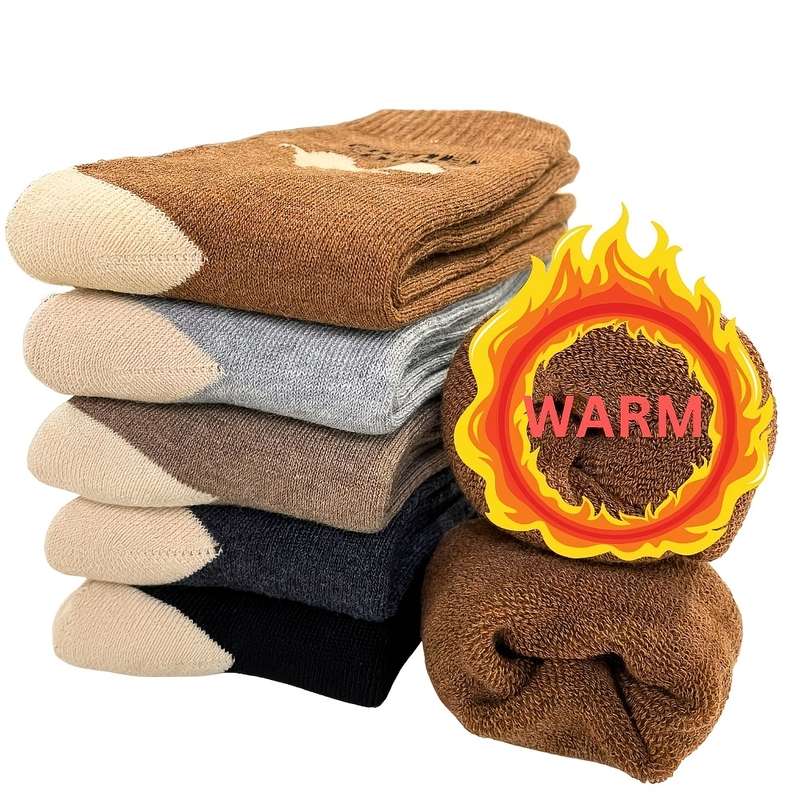 5 Pairs Multicolor One Size High Elastic Socks