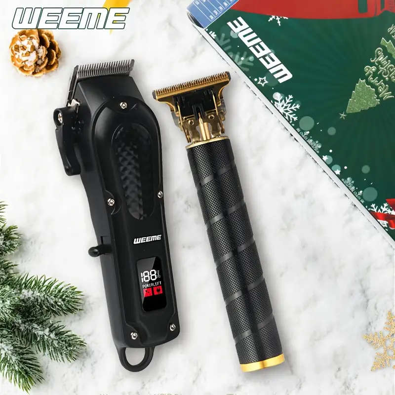 Luxury Haircut Set Electric Hair Clipper with T-shaped Trimming 4-speed Fine Tuning USB Charging LCD