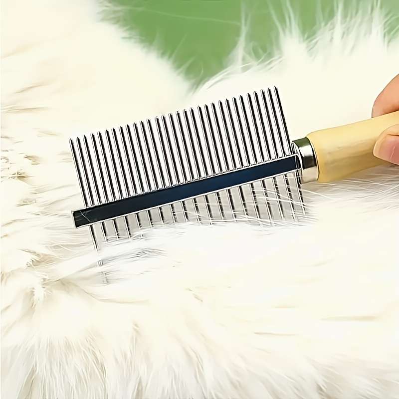 1pc Wood Color Pet Comb
