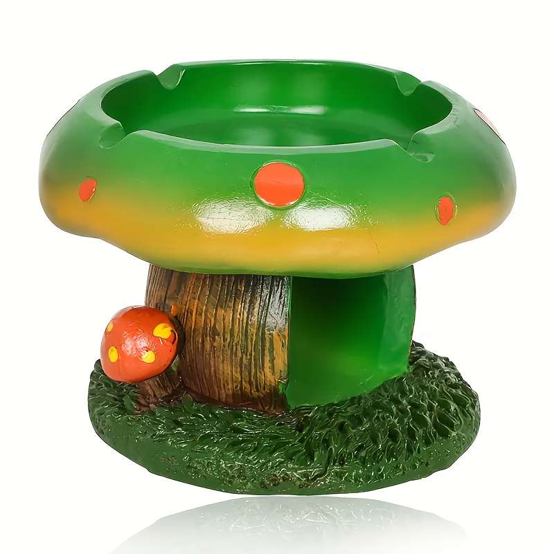 1pc Exquisite Mushroom Resin Ashtray Mushroom Cartoon Ashtray Mushroom Creative Fashion Asht