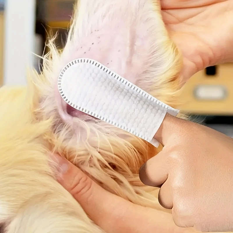 100pcs Pet Cleaning Finger Covers